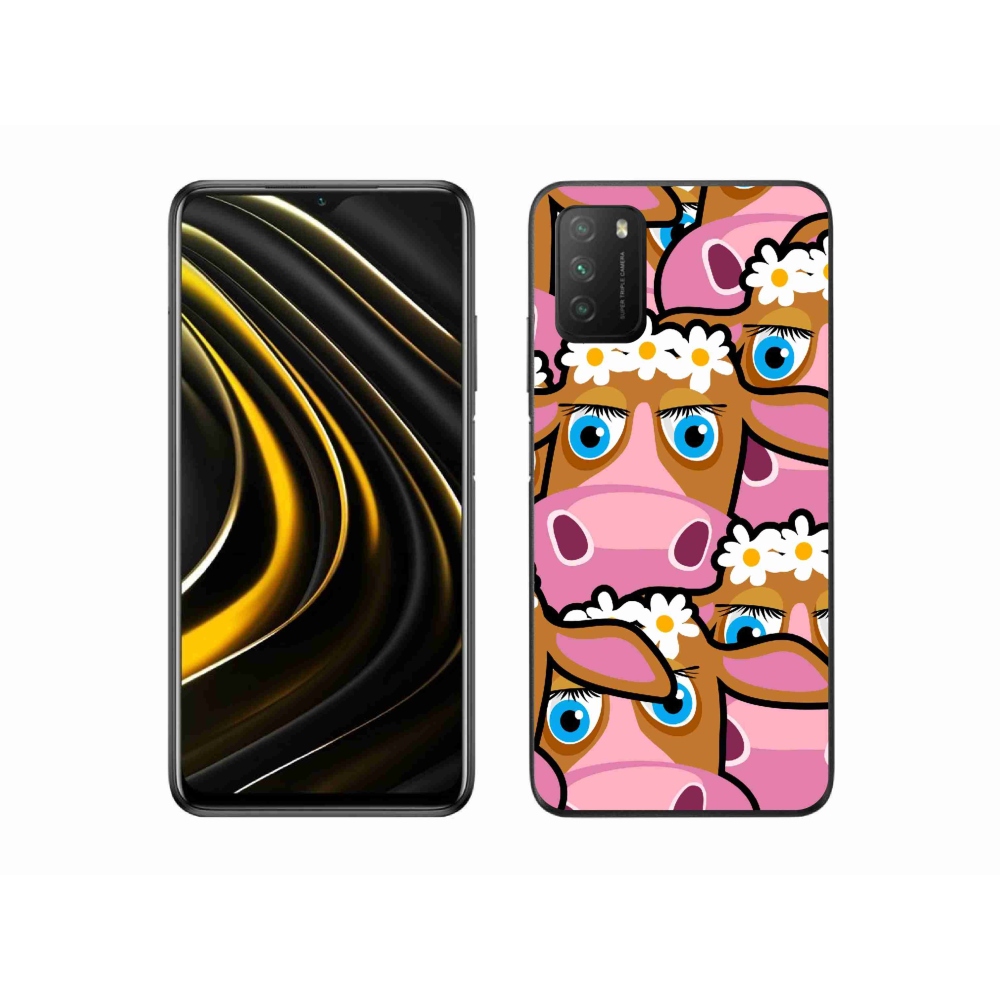Gél borítás mmCase a Xiaomi Poco M3-hoz - rajzfilmtehenek