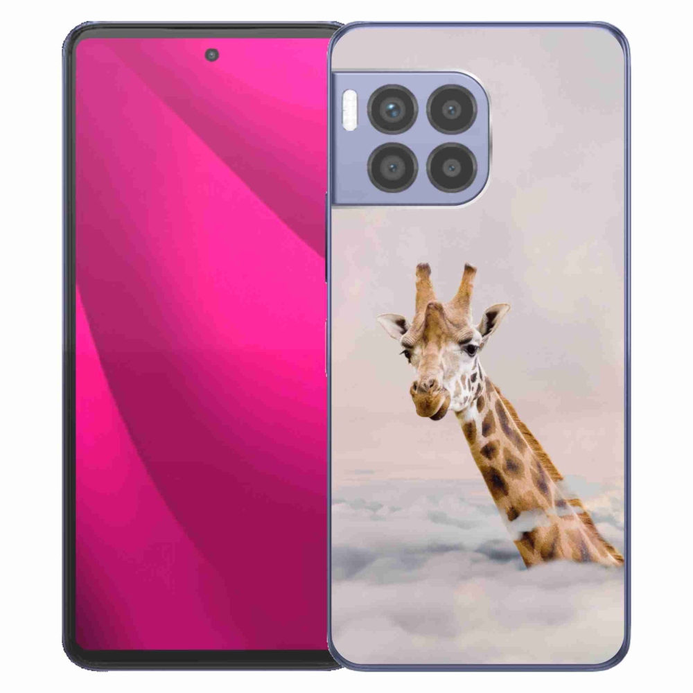 Zselés borítás mmCase a T-Mobile T Phone 2 Pro készülékhez - zsiráf a felhőkben