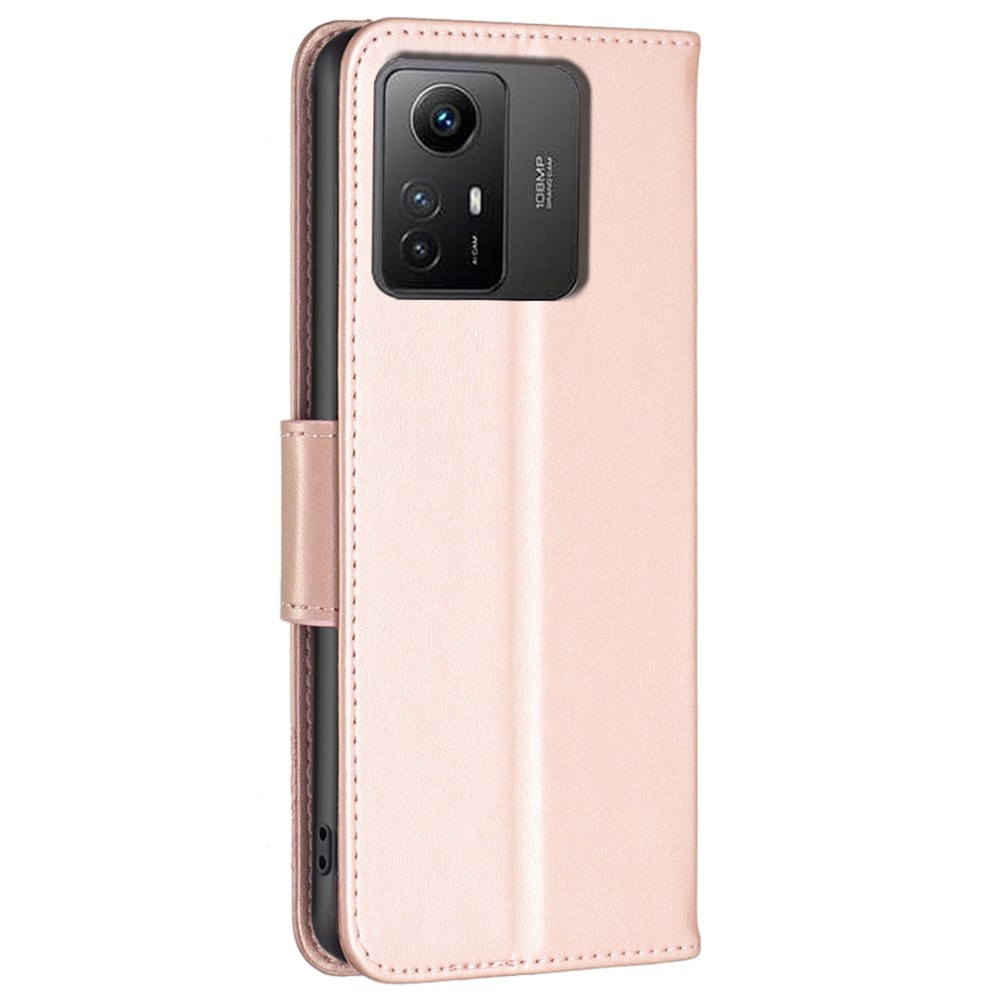 Pillangó könyv tok a Xiaomi Redmi Note 12S-hez - rózsaarany színben