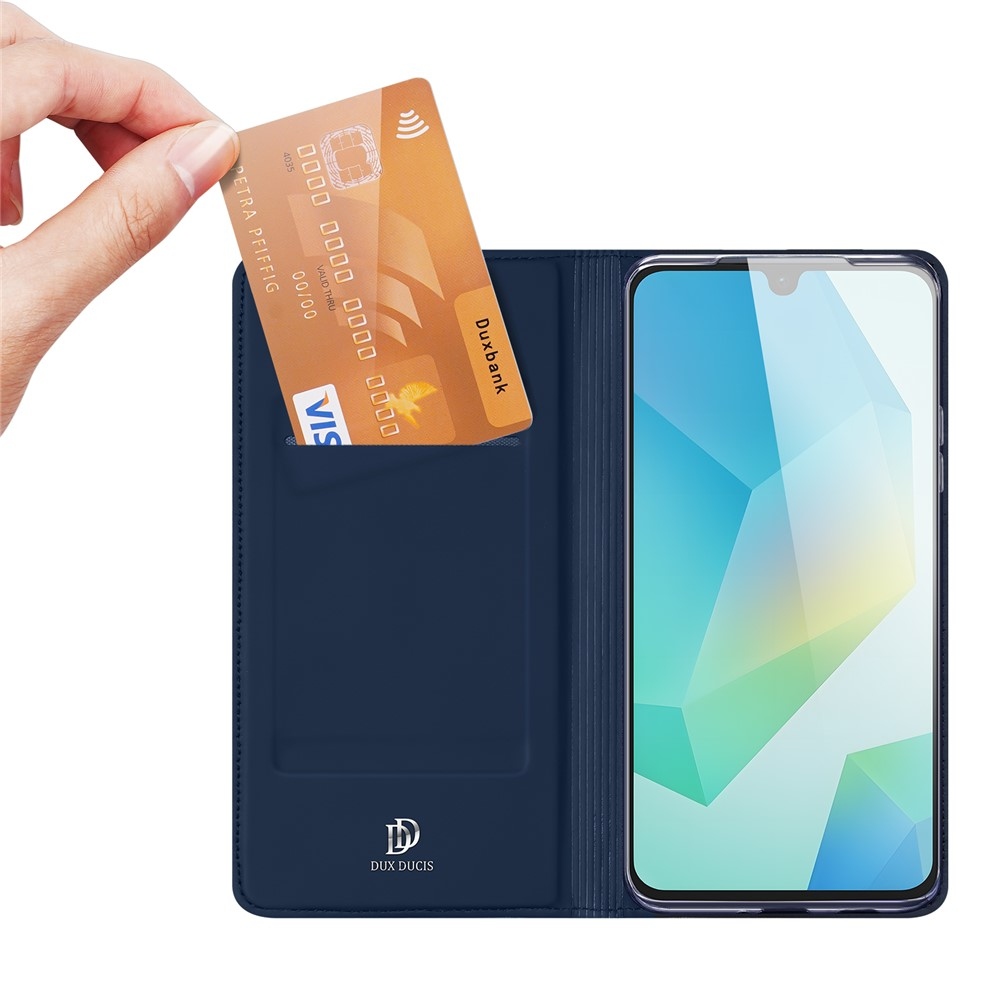 DUX könyvtáska Samsung Galaxy A17 5G - sötétkék színben