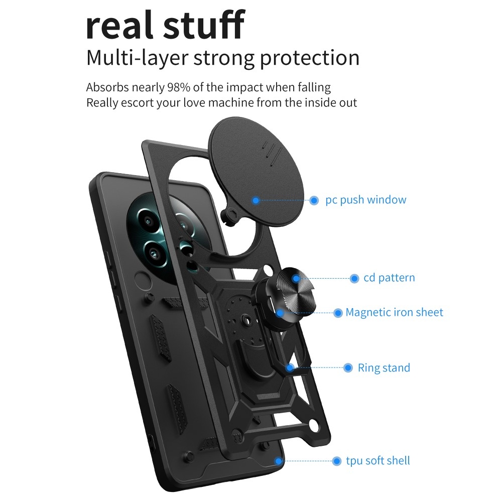 Csúszásálló borítás a Realme 12+ 5G készülékhez - fekete