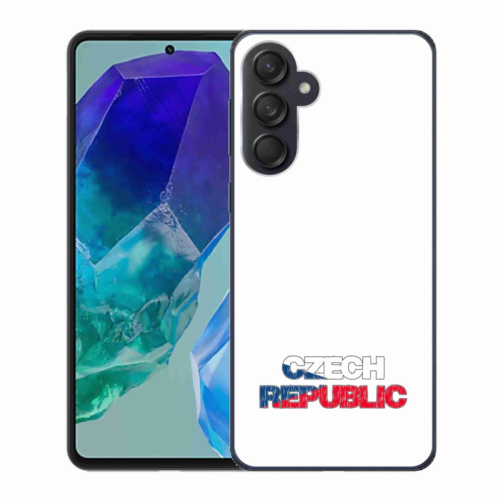 Gél védőhuzat mmCase Samsung Galaxy M55 5G - Csehország fehér háttérrel