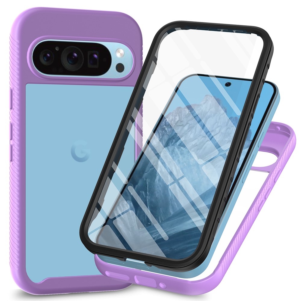 Ütésálló zselés tok a Google Pixel 10 Pro/Pixel 10 képernyővédőjéhez - lila