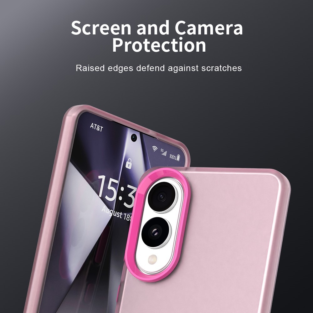 Candys matt zselés tok Samsung Galaxy S25 Edge készülékhez - rózsaszínű