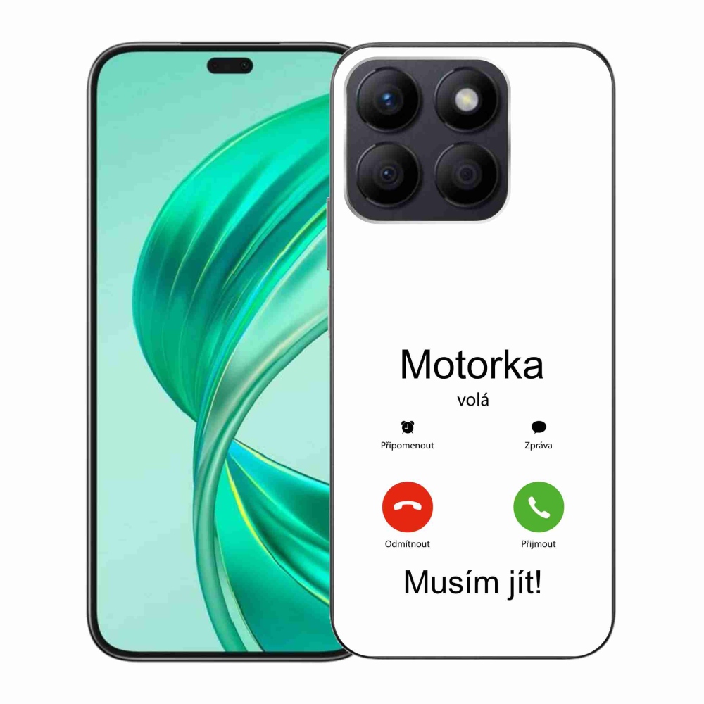 Gél borító mmCase a Honor X8b készülékhez - motoros hívások fehér háttérrel
