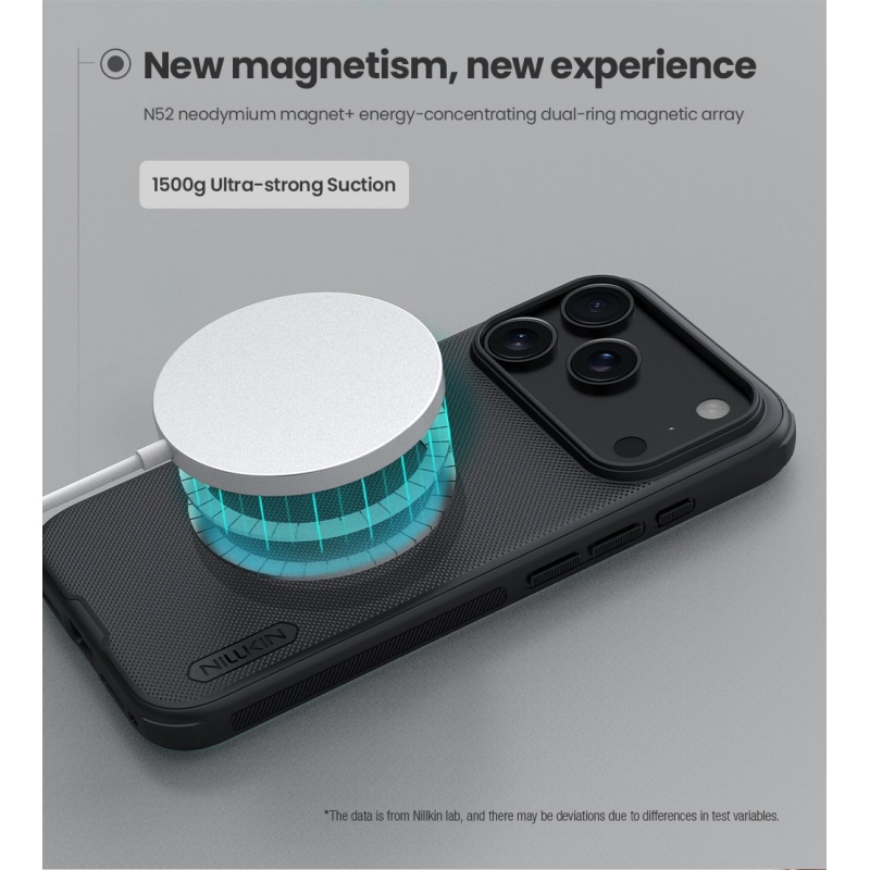 Nillkin Super Frosted PRO mágneses hátlap az Apple iPhone 17 Pro Max készülékhez Fekete