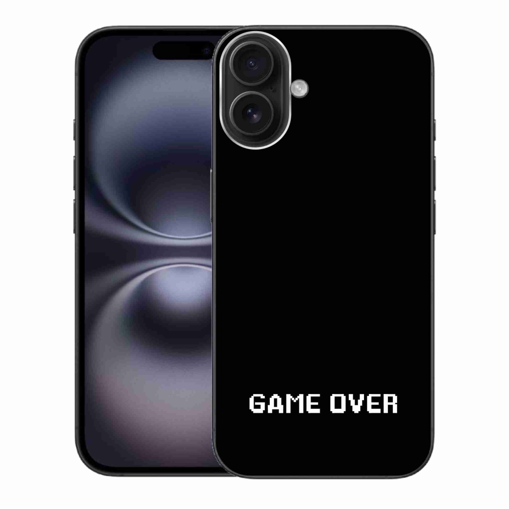 Zselés borítás mmCase iPhone 16 Plus készülékhez - játék fekete háttéren