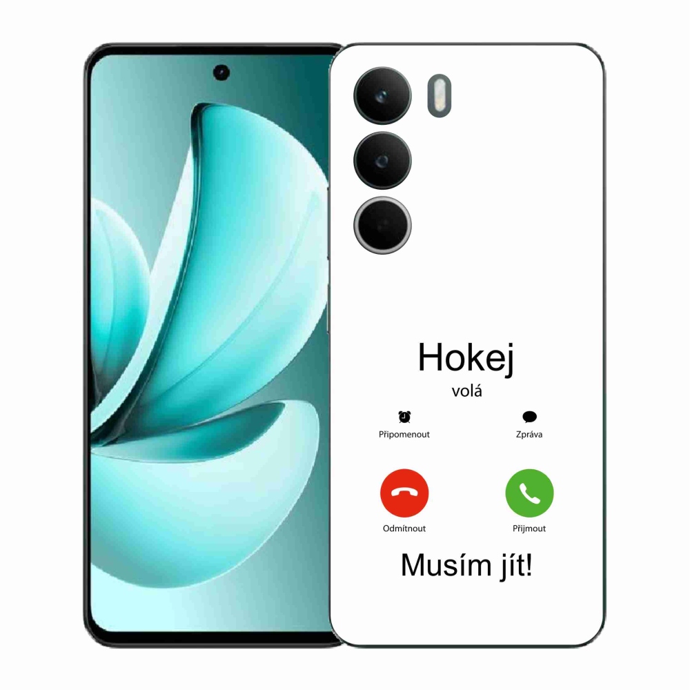 Gél borító mmCase a Realme C71-en - hoki hívások fehér háttérrel