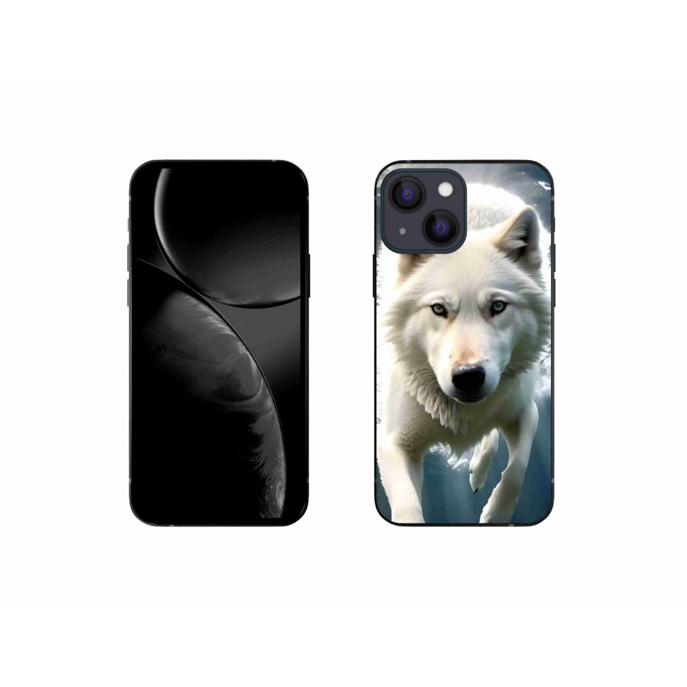 Zselés borítás mmCase iPhone 13 mini készülékhez - fehér farkas