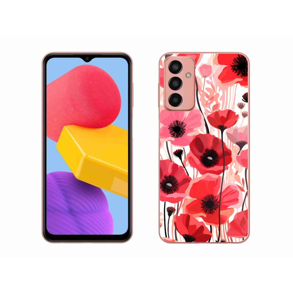 Zselés borítás mmCase Samsung Galaxy M13 készülékhez - mákos 1