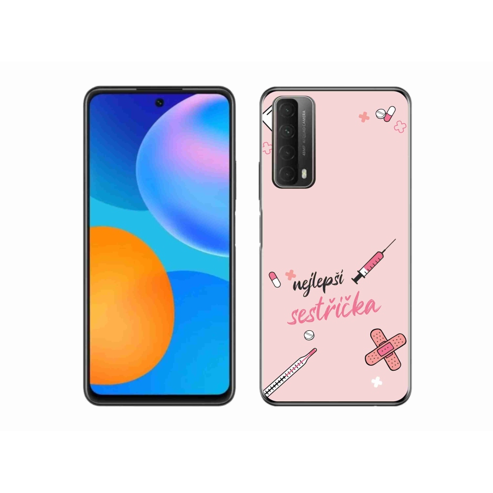 Gél borító mmCase a Huawei P Smart (2021) - a legjobb kishúg rózsaszín háttérrel
