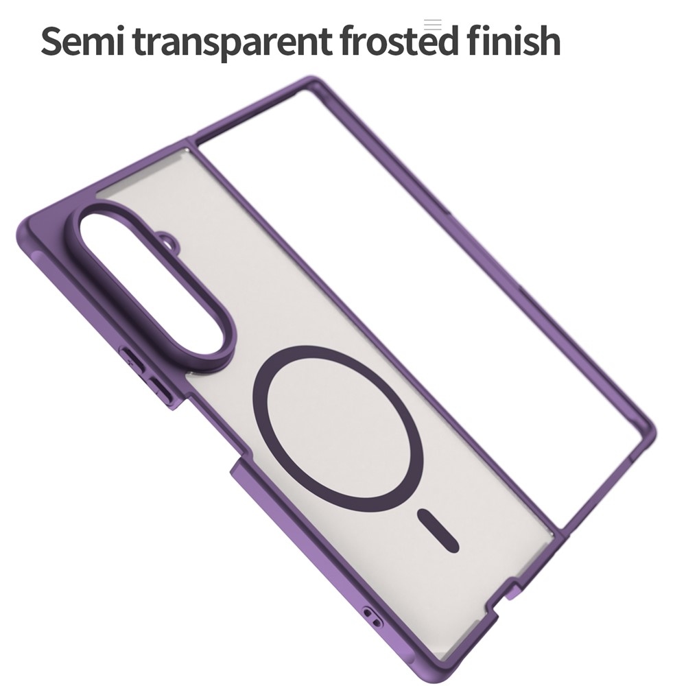 Matt zselés tok MagSafe tok Samsung Galaxy Z Fold7 5G-re - lila