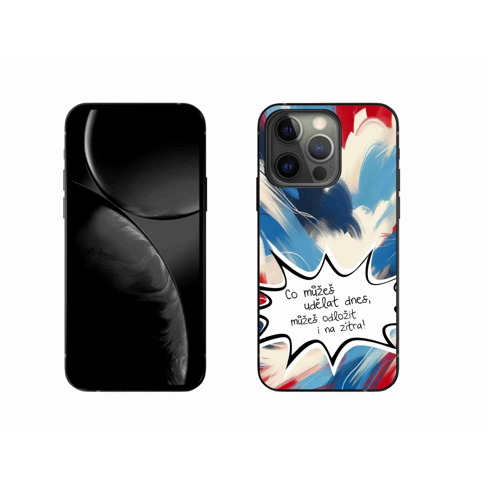 Gél borítás mmCase iPhone 13 Pro 6.1 készülékhez - vicces szöveg 9 fehér háttér
