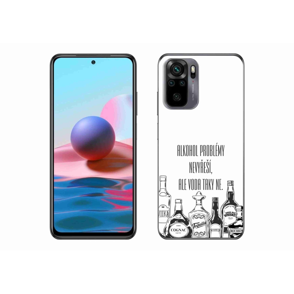 Gél borító mmCase a Xiaomi Redmi Note 10 4G-hez - vicces szöveg fehér háttérrel