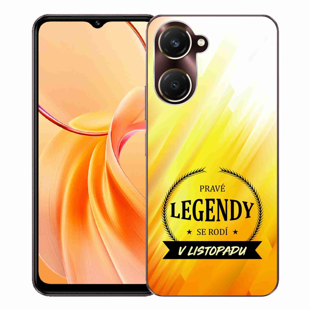 Gel Cover mmCase a Vivo Y28s 5G-n - Legendák novemberben sárga háttérrel