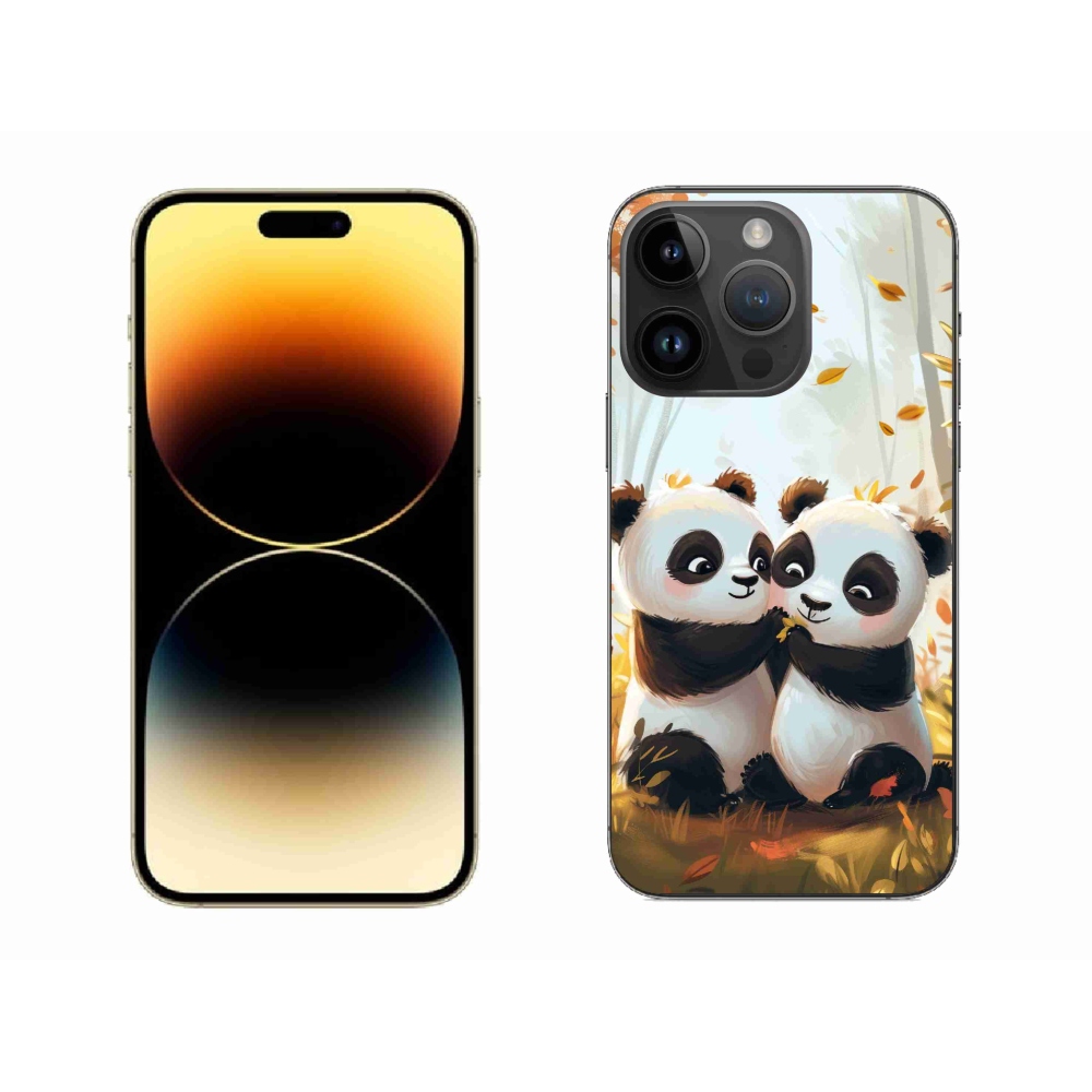 Zselés borítás mmCase iPhone 14 Pro Max készülékhez - pandák