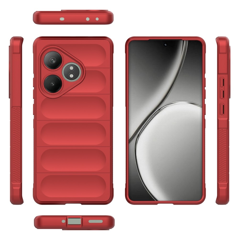 Rugg tartós gél tok a Realme GT 6 5G/ GT 6T 5G számára - piros