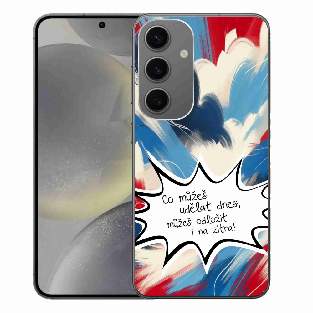 Gél borító mmCase Samsung Galaxy S24+ készülékhez - vicces szöveg 9 fehér háttér