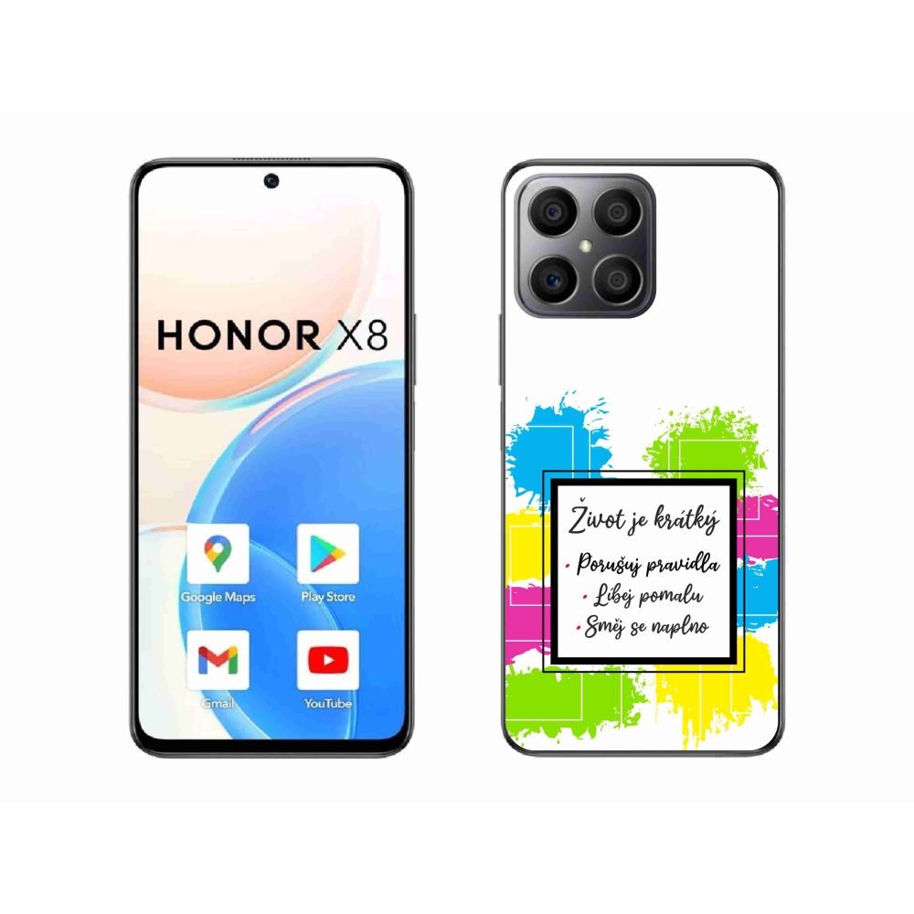 Gél borítás mmCase a Honor X8 4G készülékhez - Idézet 5 fehér háttér