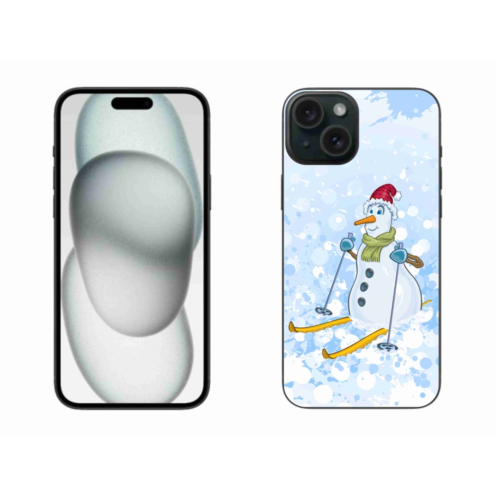 Gél védőhuzat mmCase iPhone 15 Plus készülékhez - hóember