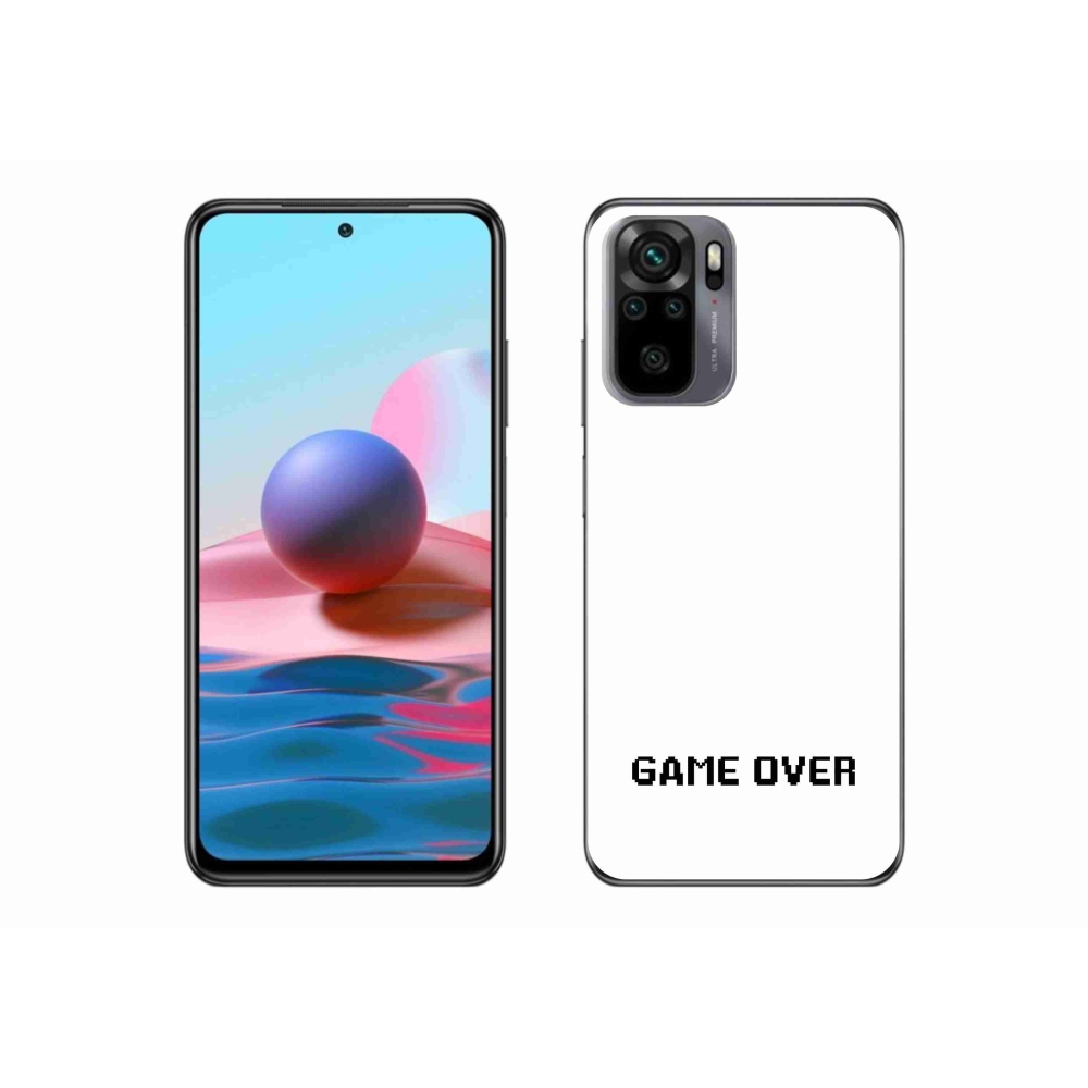 Gél borító mmCase a Xiaomi Redmi Note 10 4G-hez - játék fehér háttérrel