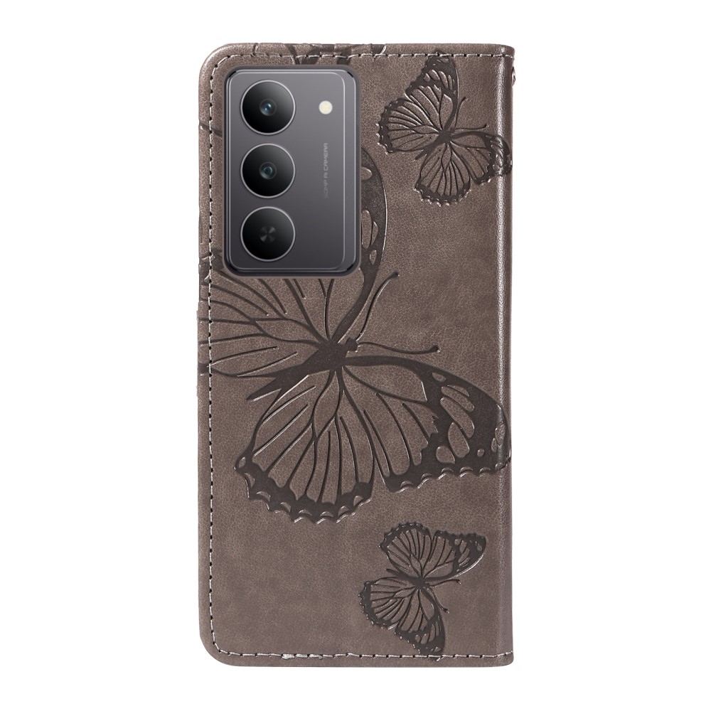 Nagy pillangó könyvtáska a Realme C75 készülékhez - szürke