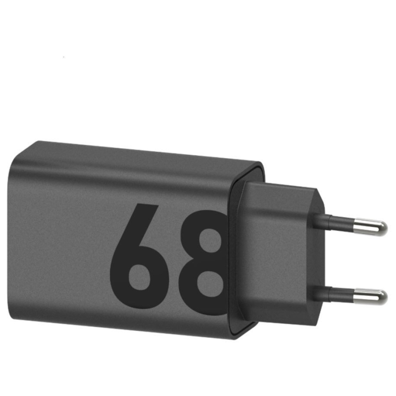 Motorola TurboPower 68W GaN hálózati töltő + USB-C kábel 6,5A Fekete
