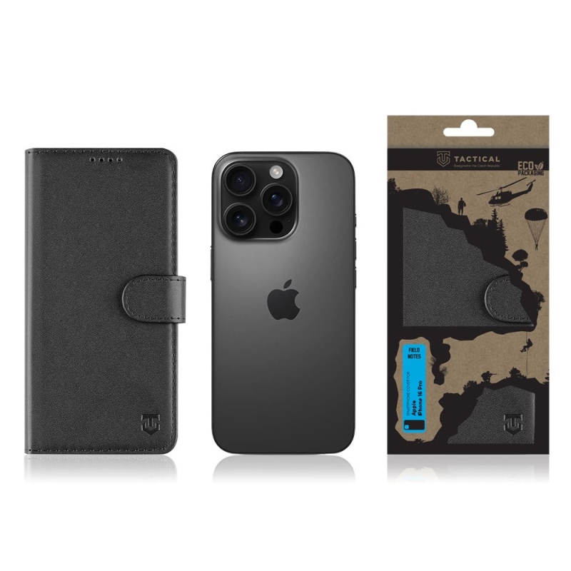 Taktikai terepi jegyzetek az Apple iPhone 16 Pro fekete készülékhez