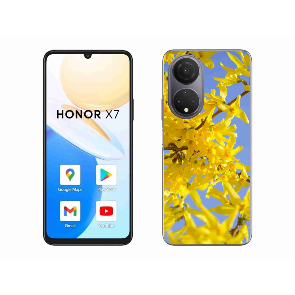 Zselés borítás mmCase a Honor X7-hez - sárga virágok