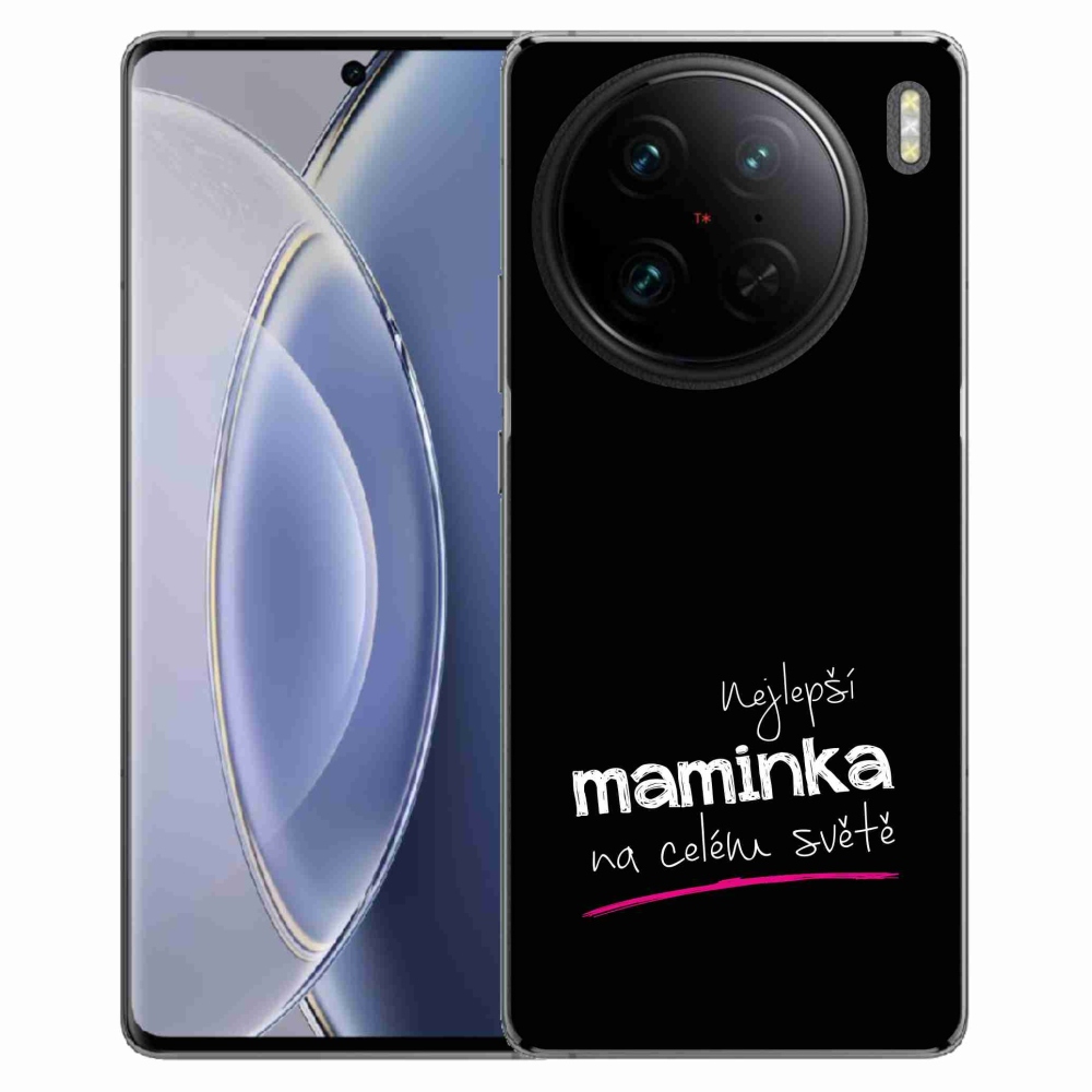 Gél borító mmCase a Vivo X90 Pro - legjobb anya 4 fekete háttérrel