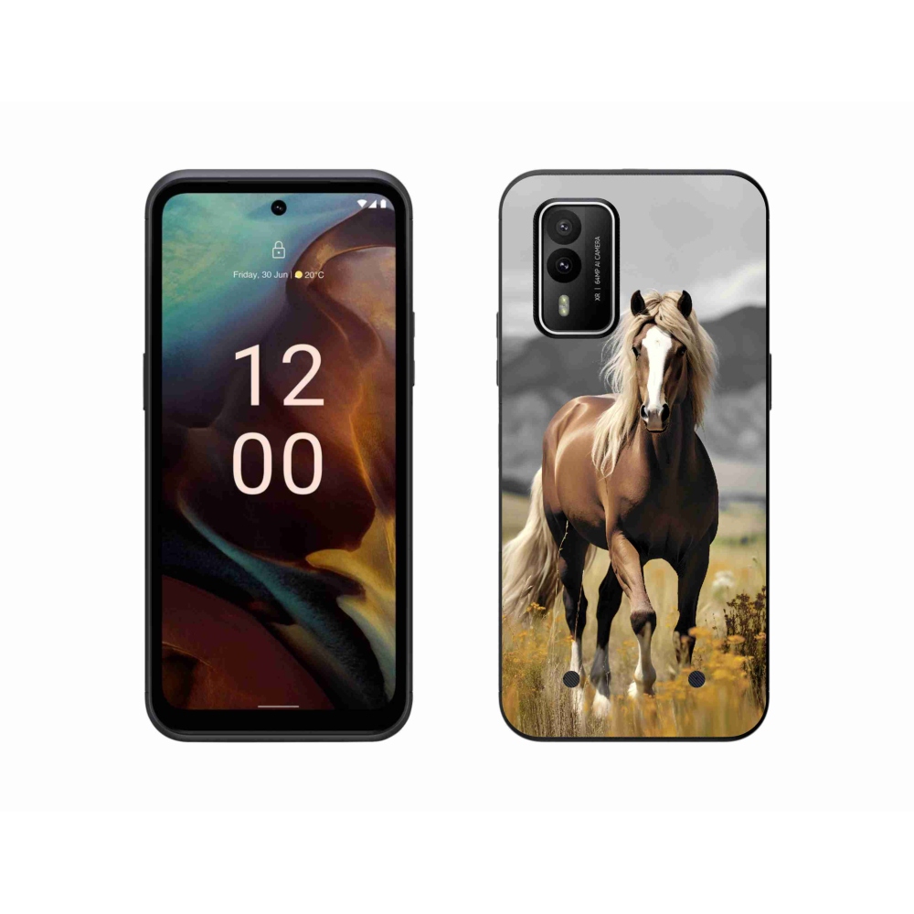 Zselés tok mmCase a Nokia XR21 készülékhez - barna ló 1