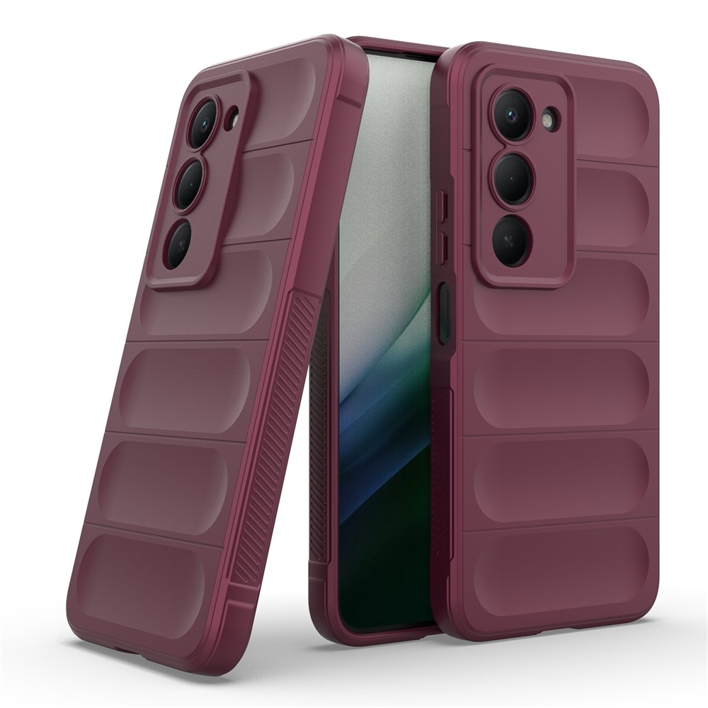 Rugg tartós zselés tok Xiaomi Redmi 15 5G (169mm) - bordó színben