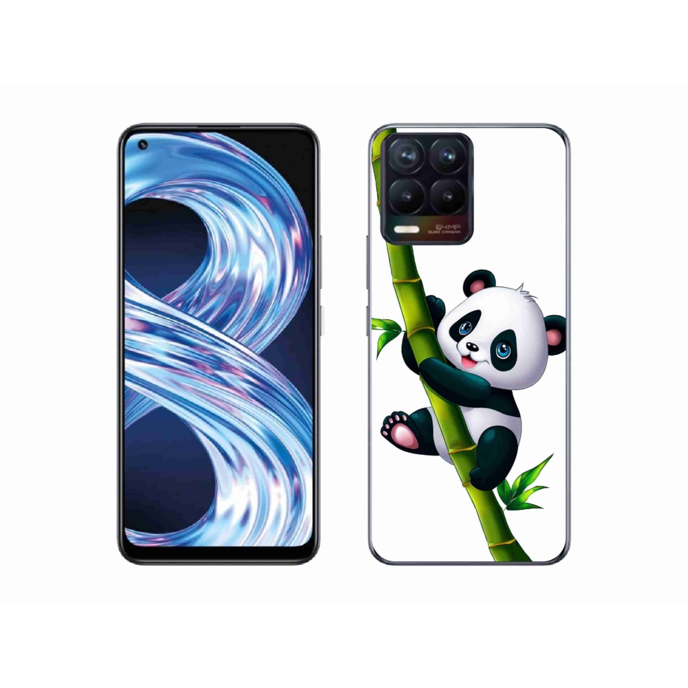 Gél borítás mmCase a Realme 8 Pro-hoz - panda a bambuszon