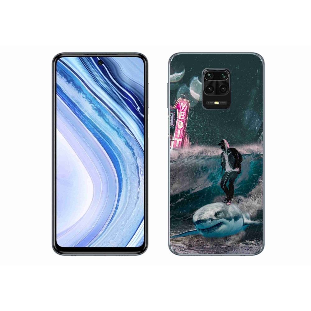Zselés borítás mmCase a Xiaomi Redmi Note 9 Pro-hoz - cápa