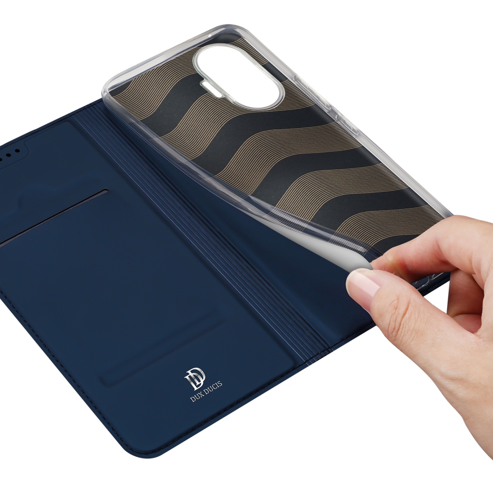 DUX könyvtáska Xiaomi Poco F7 5G - sötétkék