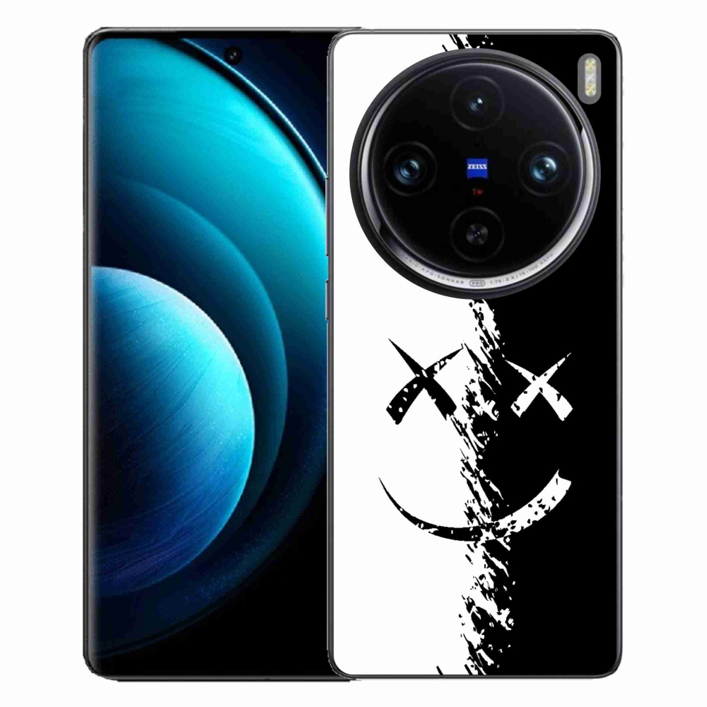 Gél borítás mmCase a Vivo X100 Pro 5G készülékhez - fekete-fehér mosolygó