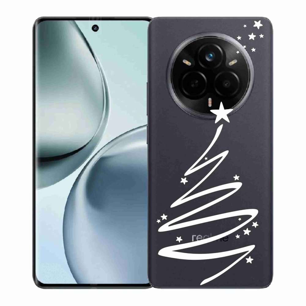 Gél borító mmCase a Realme 14 Pro+ 5G készülékhez - fehér fa átlátszó háttéren