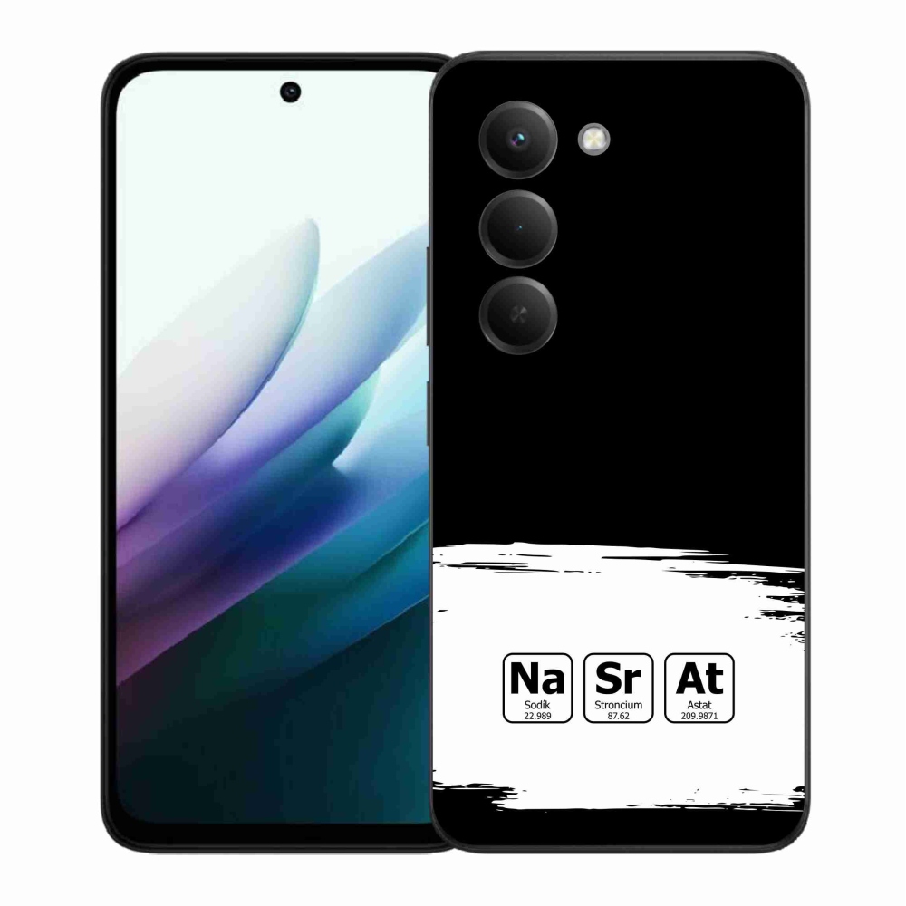Gél borító mmCase a Xiaomi Redmi 15 4G/5G (171mm) - kémiai elemek fehér és fekete háttérrel