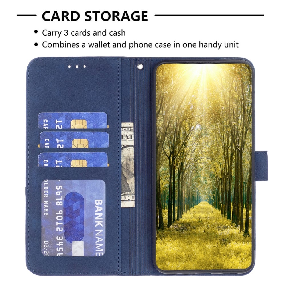 BINFEN könyvtáska Samsung Galaxy M15 5G - kék