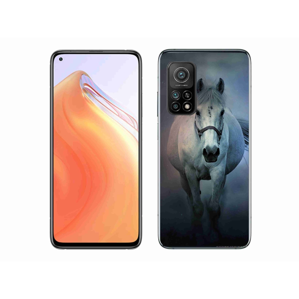 Gél tok mmCase a Xiaomi Mi 10T Pro 5G számára - futó fehér ló