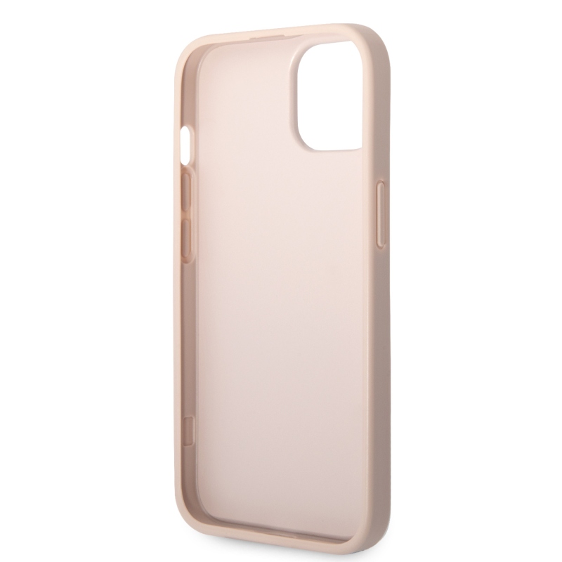 Guess PU 4G fém logós hátlap iPhone 15 rózsaszínhez