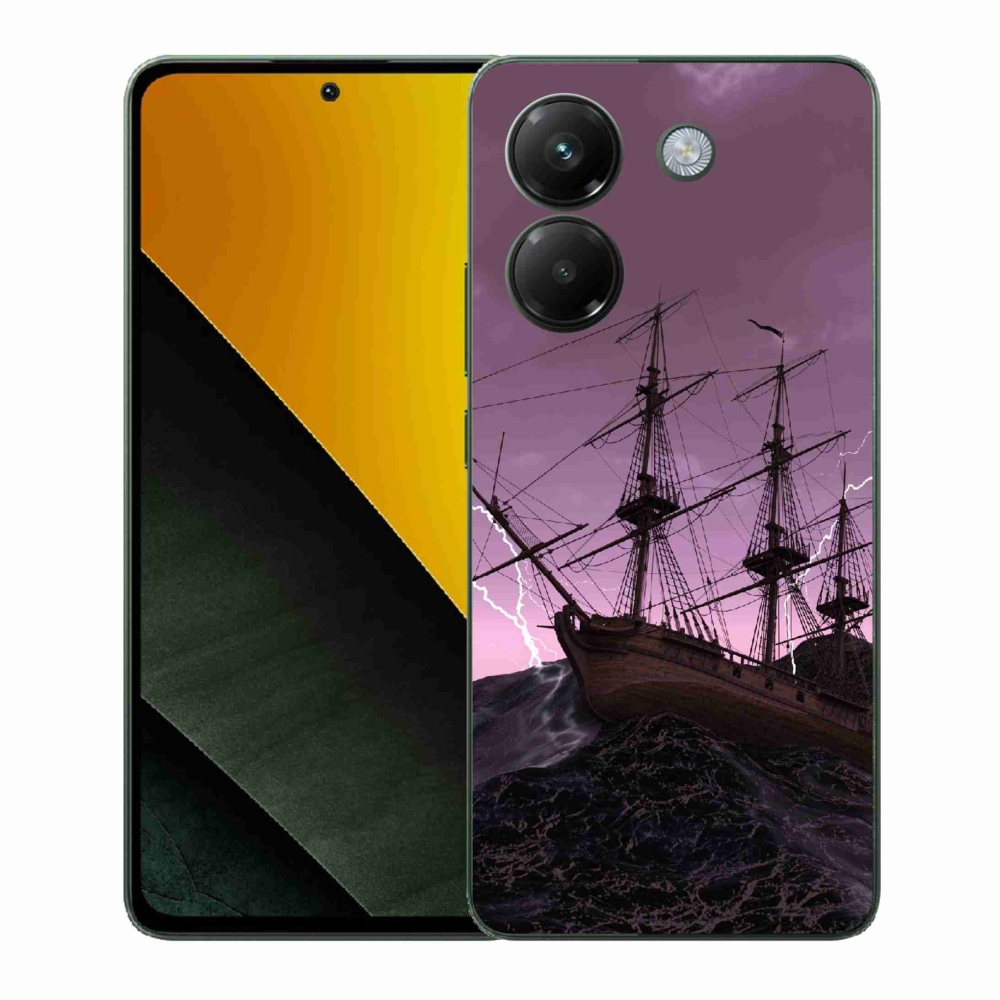 Gél borítás mmCase a Xiaomi Poco M7 Pro 5G számára - hajó a viharban