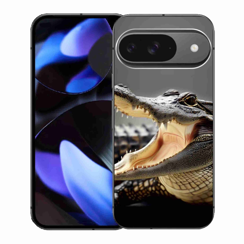 Zselés borítás mmCase a Google Pixel 9/9 Pro készülékhez - krokodil