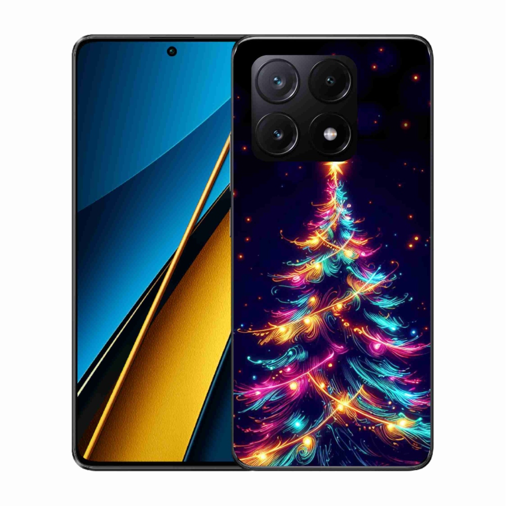 Gél borítás mmCase a Xiaomi Poco X6 Pro 5G számára - neon karácsonyfa