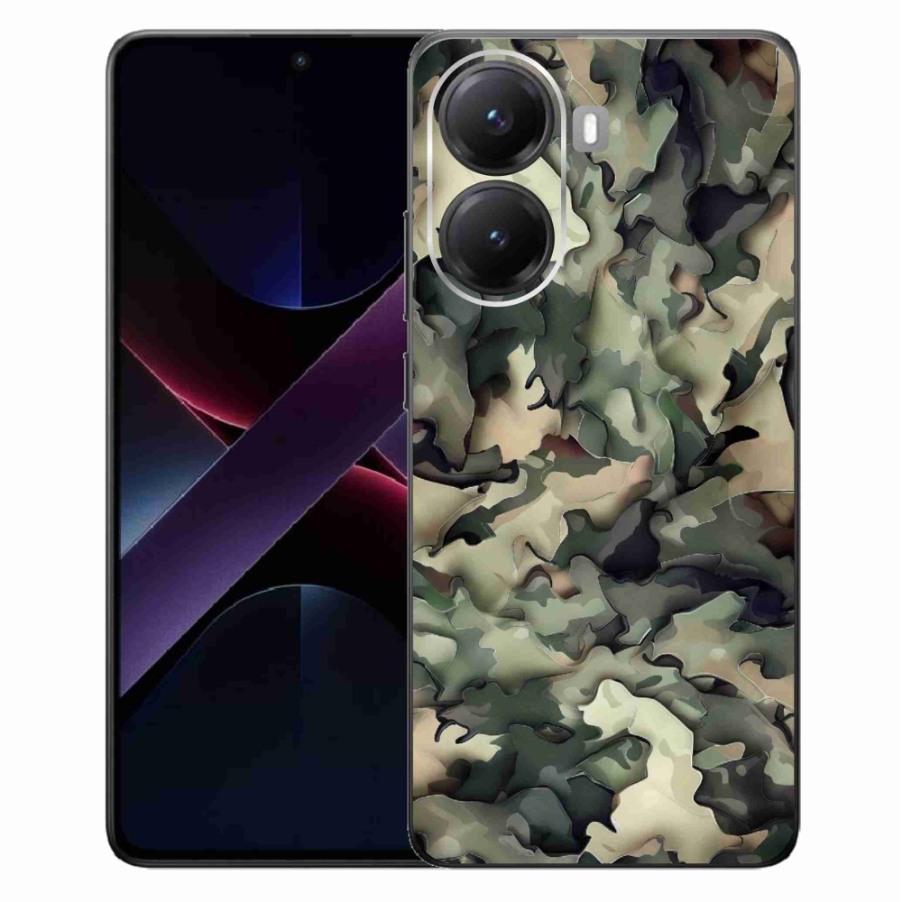 Gél borítás mmCase a Xiaomi Poco X7 Pro 5G-hez - terepszínű minta 9
