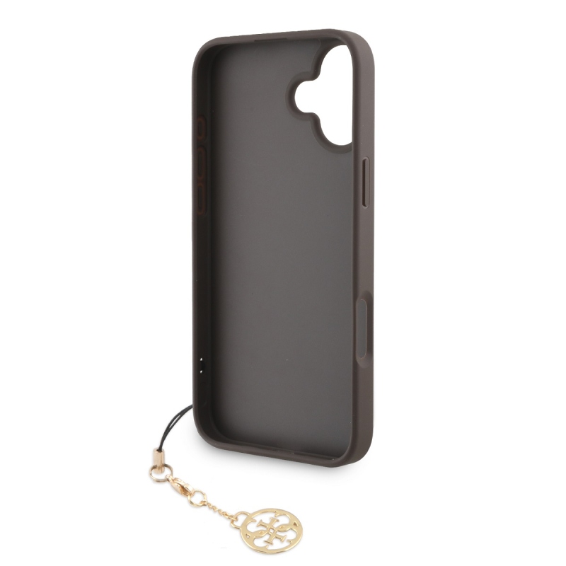 Guess 4G Charm hátlap iPhone 16 Plushoz Tone on Tone Barna