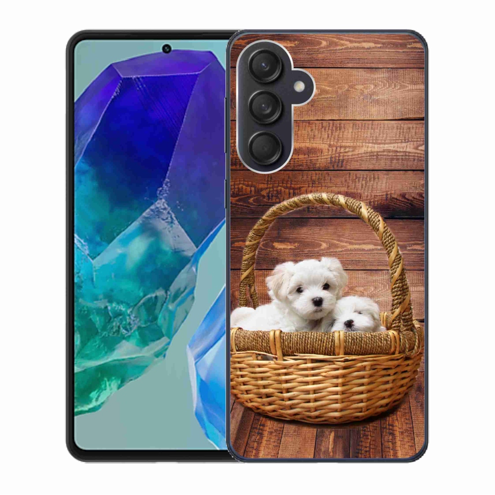 Gél védőhuzat mmCase Samsung Galaxy M55 5G - kölyökkutyákhoz