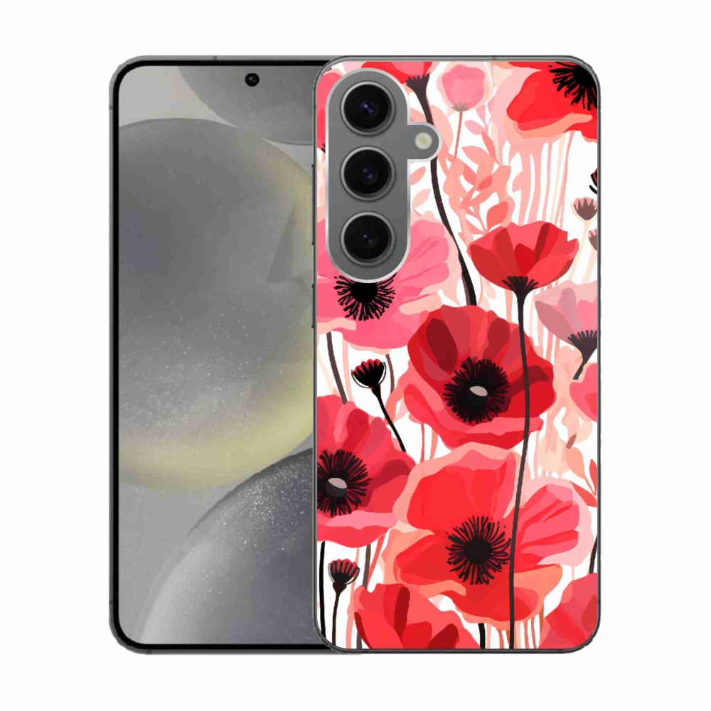 Gél védőhuzat mmCase Samsung Galaxy S24 készülékhez - mákos 1