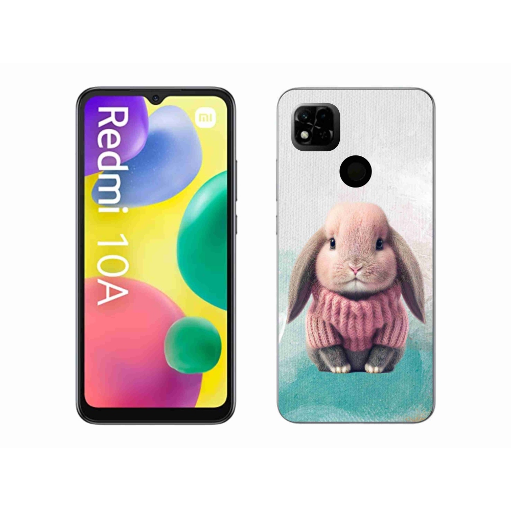 Gél borítás mmCase a Xiaomi Redmi 10A számára - nyúl pulóverben