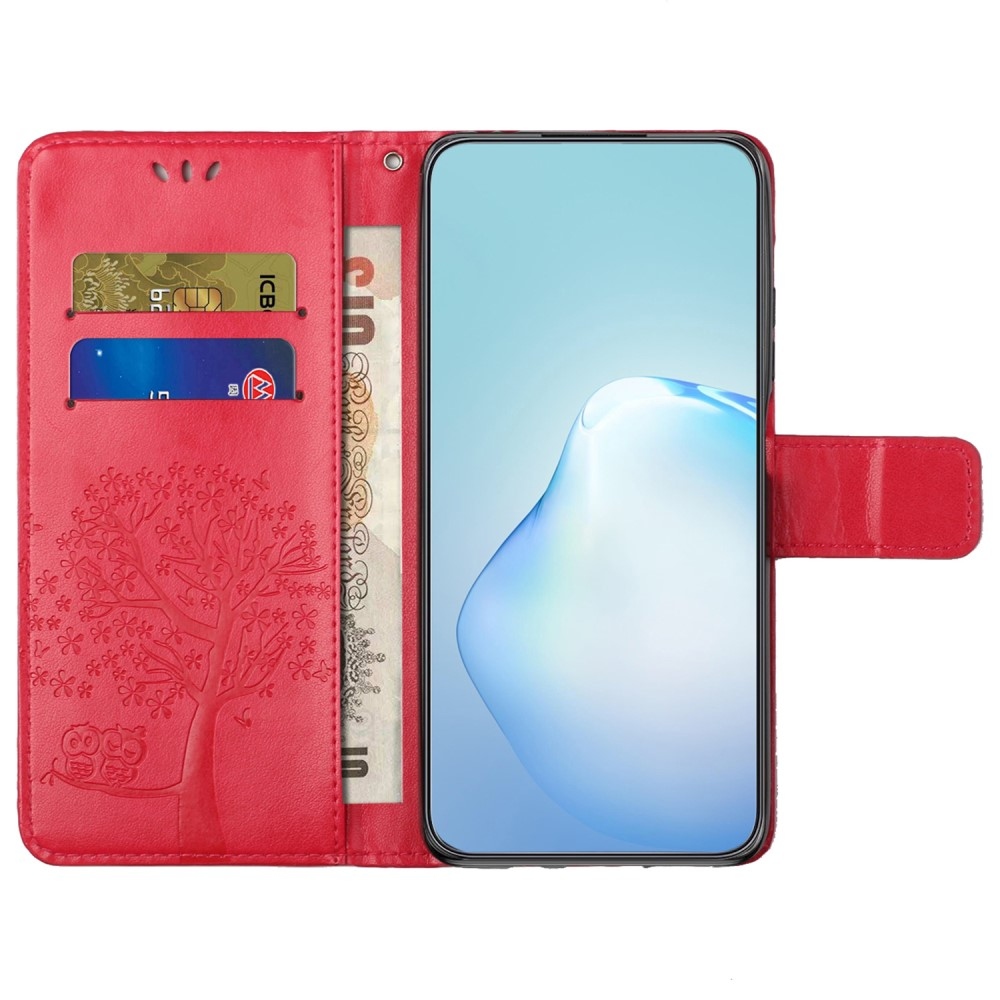 Fás könyv tok Samsung Galaxy S23 FE készülékhez - piros